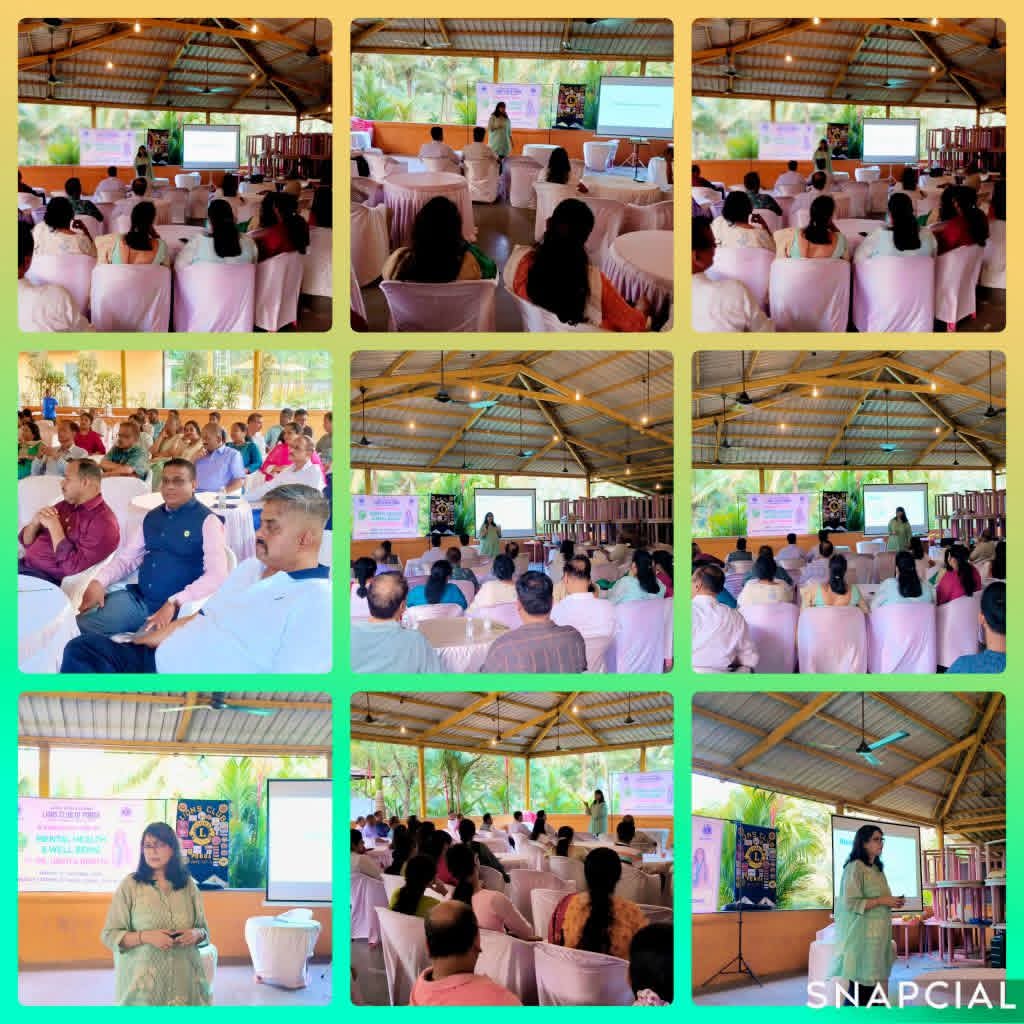 Lions Club of Ponda organised Mental Health & Well Being A Interactive Session with A Talk by Dr Urvita Bhatia a Well Known Psychologist gave great insights and was well attended by almost 72 Odd Lions, Teachers and Invitees