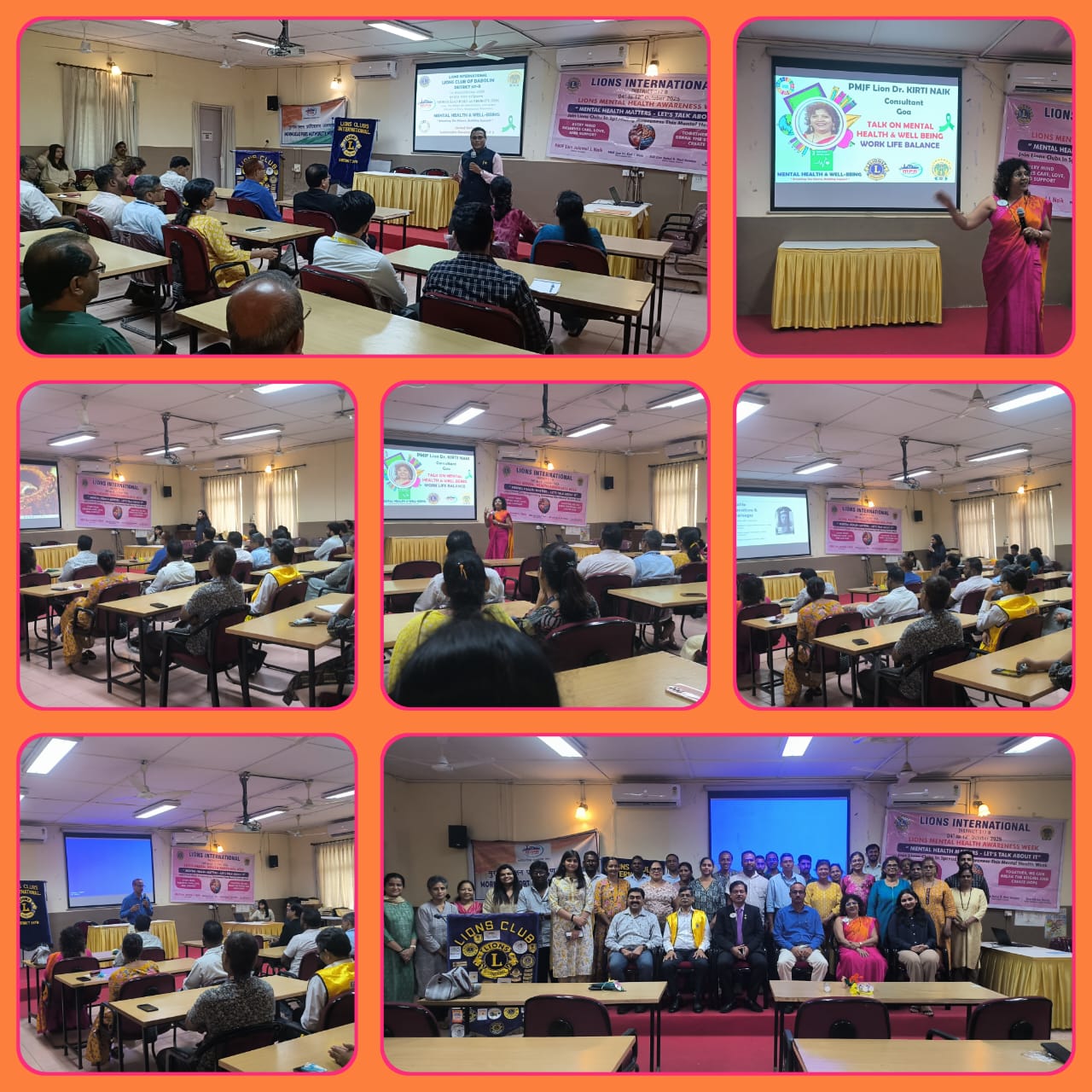 Mental Health & Well Being UNSDG#3 Program Held for 72 Staff Members of Mormugao Port Authority Goa with Training on Work Life Balance by Dr Aminta Rodrigues Psychiatrist and PMJF Lion Dr Kirti Naik enhancing living at Work Place and Home organised by Lio
