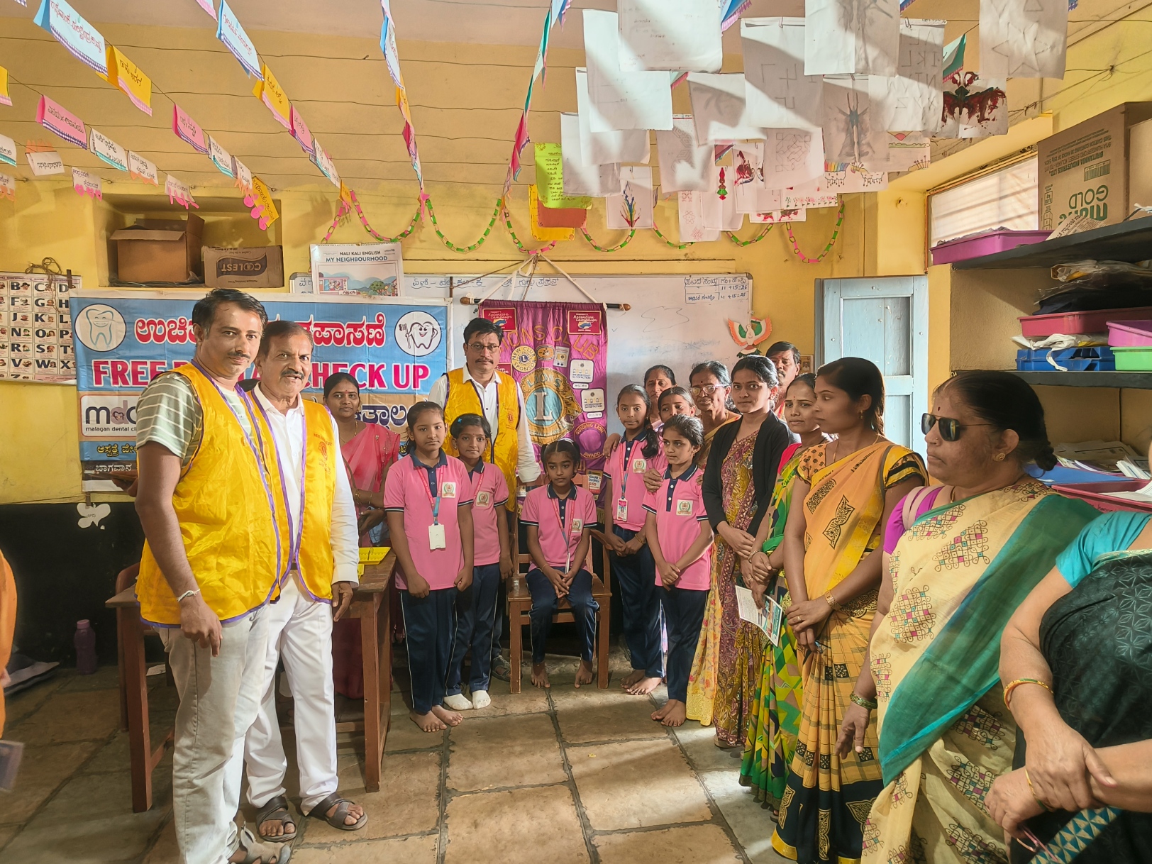 Free Dental check-ups and eye screening for Girish Nagar School Children`s and staff members.