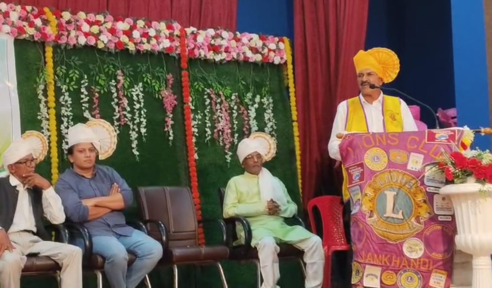 Progress and service activities of international Lions Club.