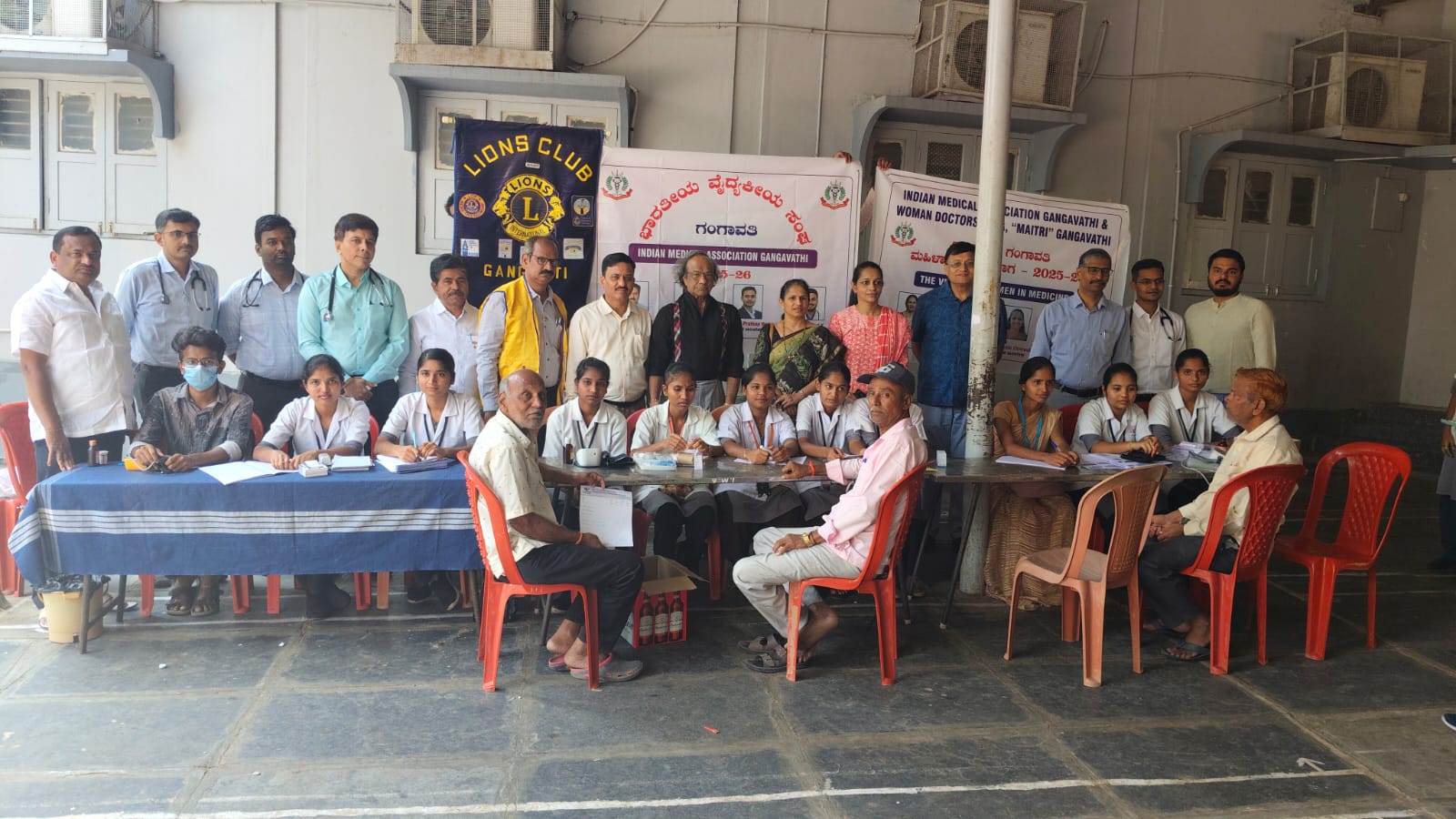 conducting the diabetic checkup and awareness programme 
