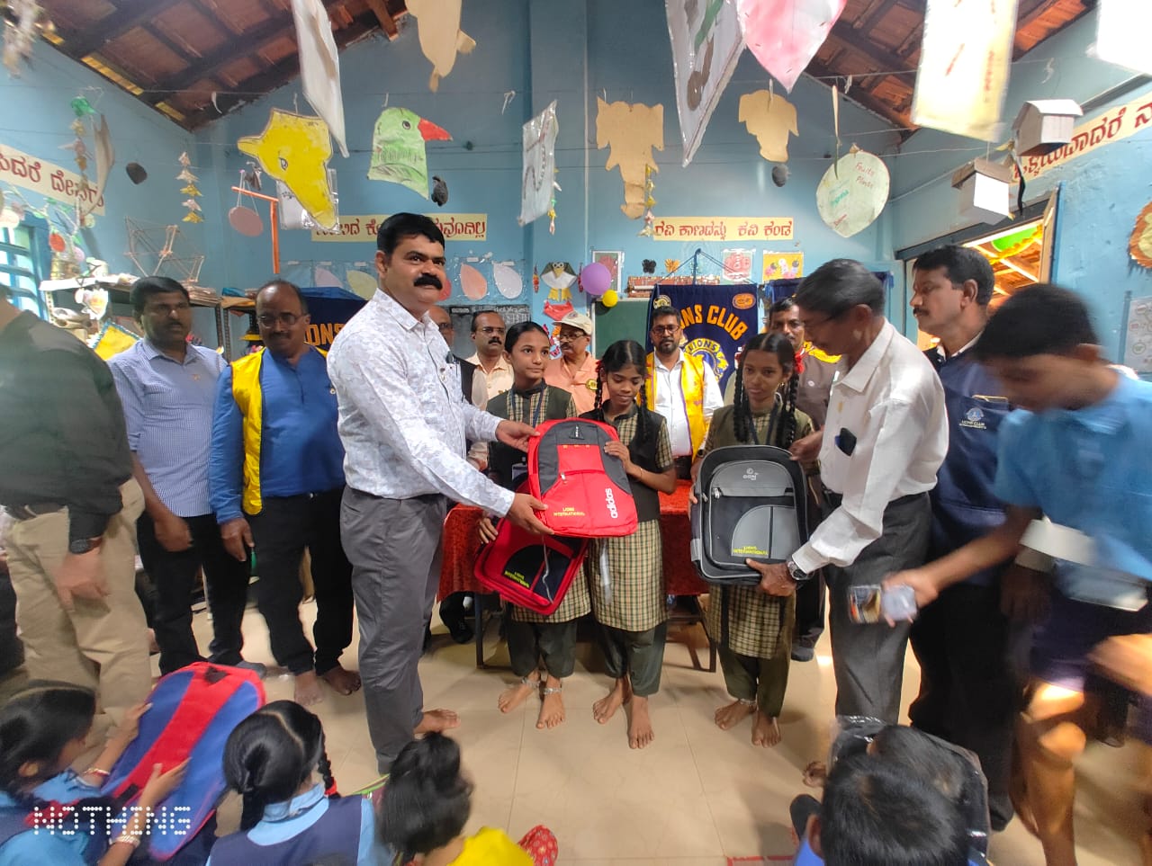 DISTRIBUTED SCHOOL BAGS TO GOVT SCHOOL CHILDREN.