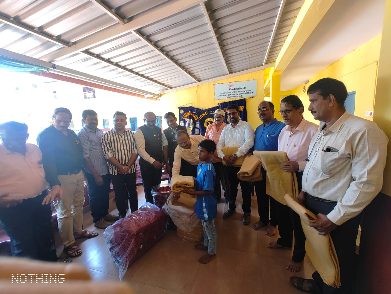 DISTRIBUTED BLANKETS TO GURUKULA HOMELESS CHILDREN.