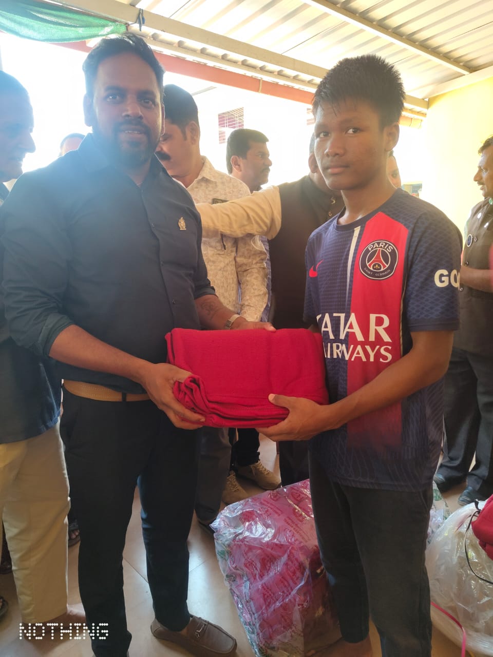 DISTRIBUTED BLANKETS TO GURUKULA HOMELESS CHILDREN.