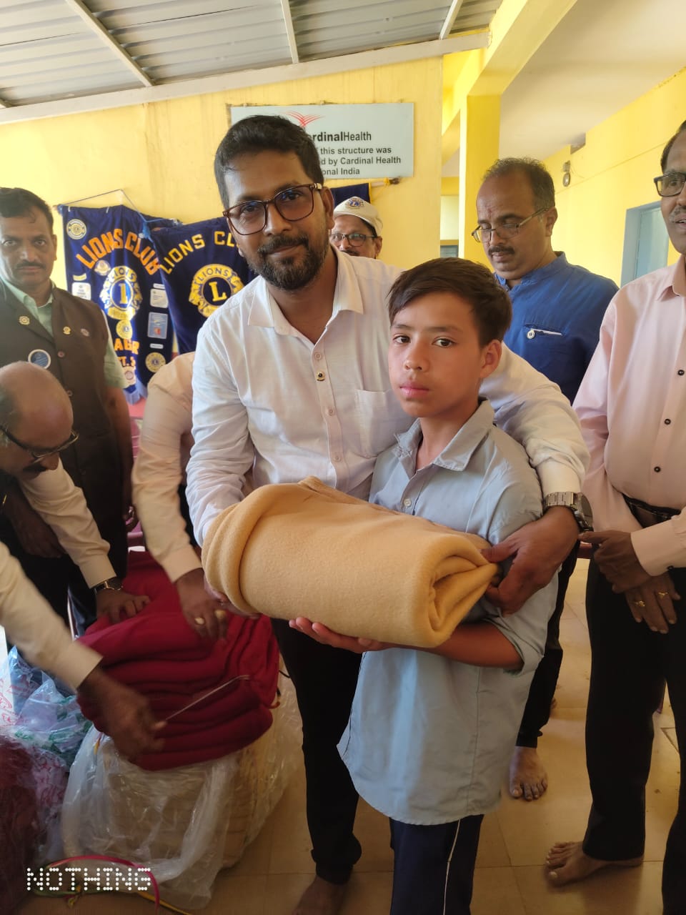 DISTRIBUTED BLANKETS TO GURUKULA HOMELESS CHILDREN.