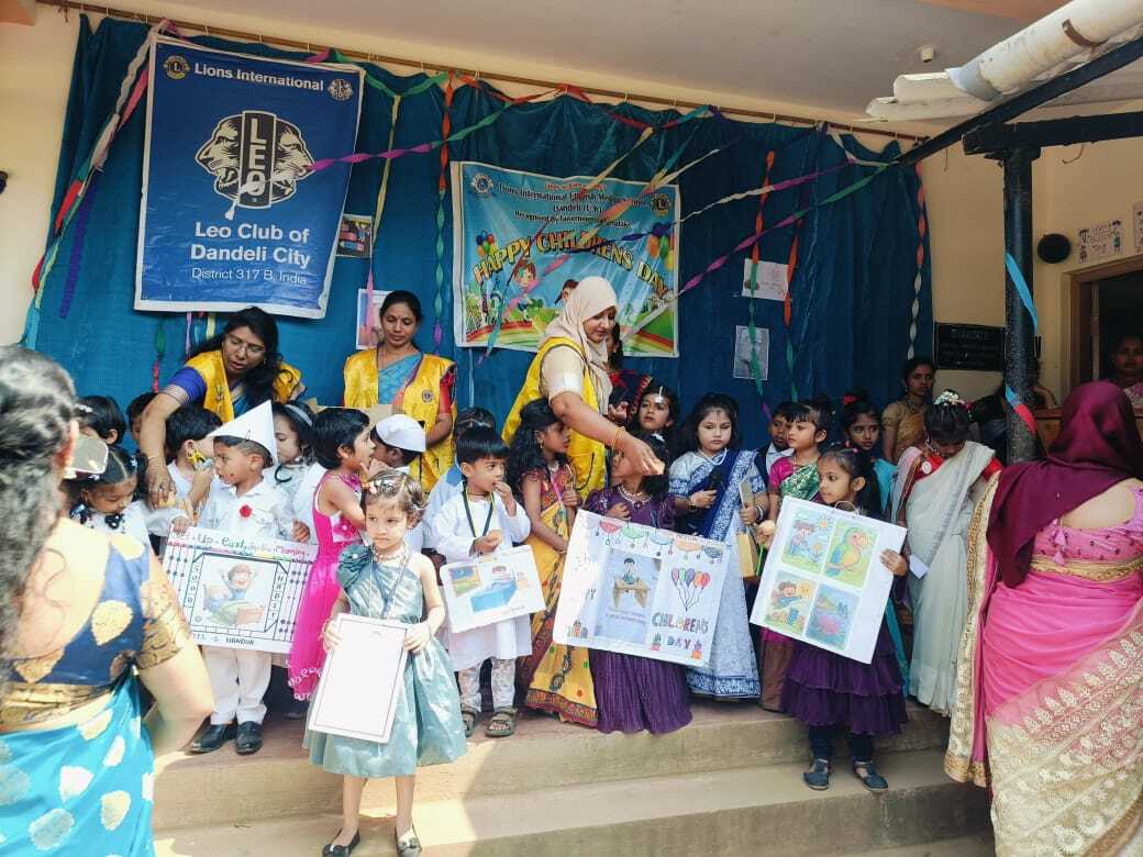 Childrens day celeberation held on 14 november at Lions international school Dandeli.