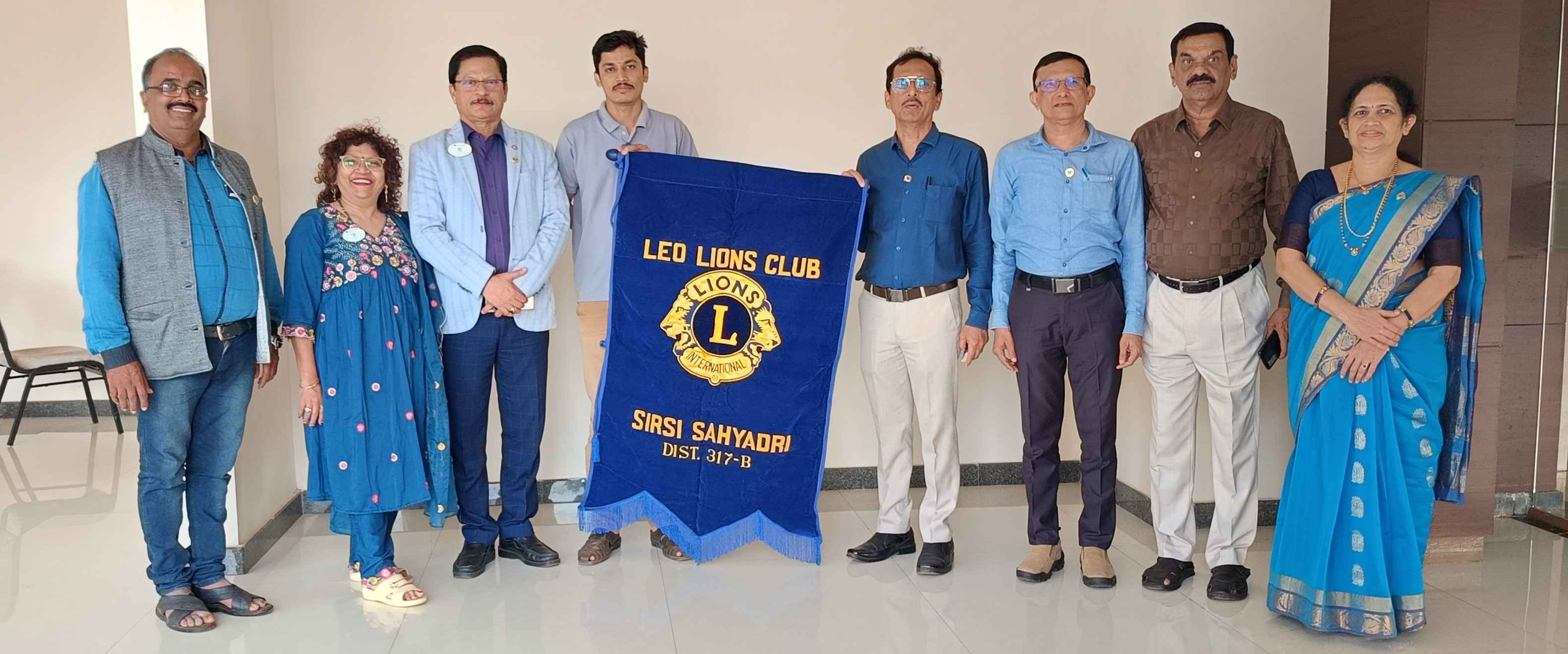 ACCOMPANYING DIST GOVERNOR FOR LEO LIONS CLUB SAHYADRI VISIT