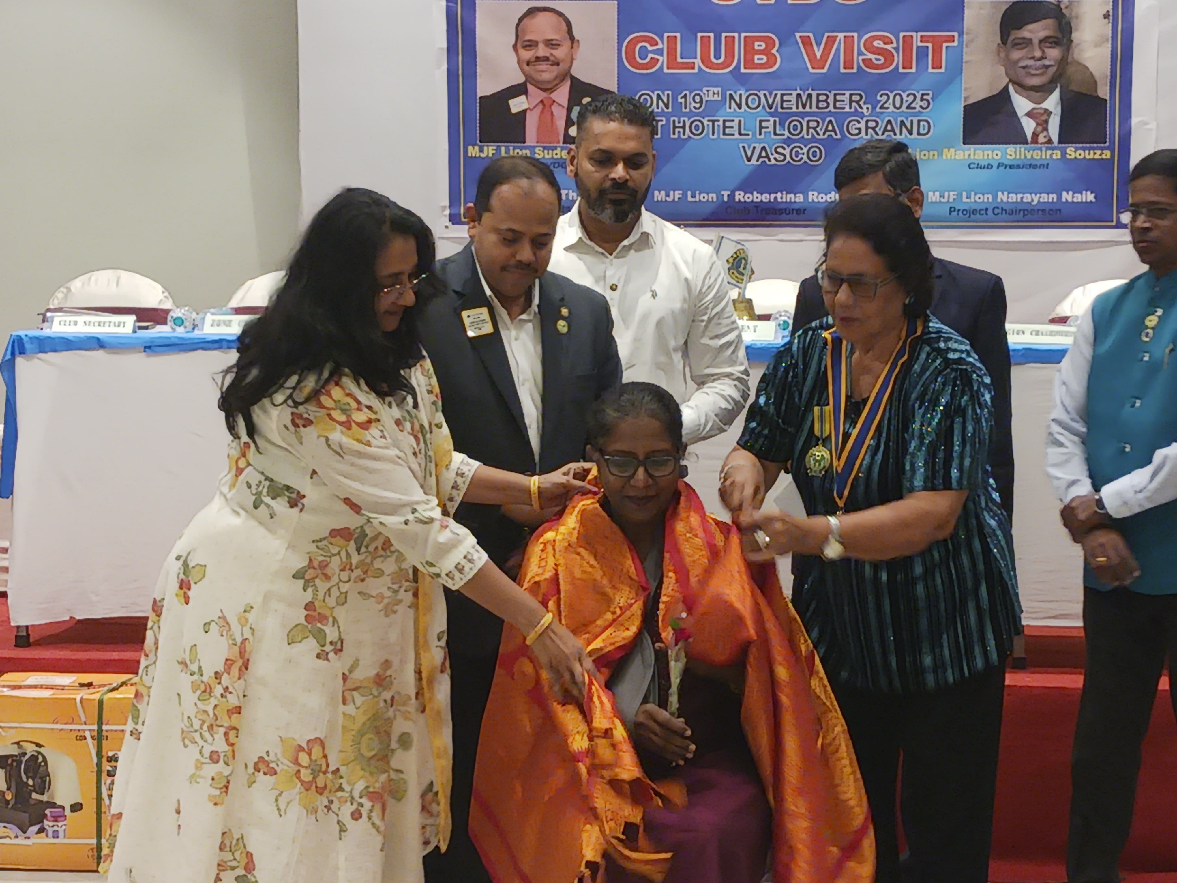 President & Treasurer attended SVDG official visit by Lions Club of Dabolim
