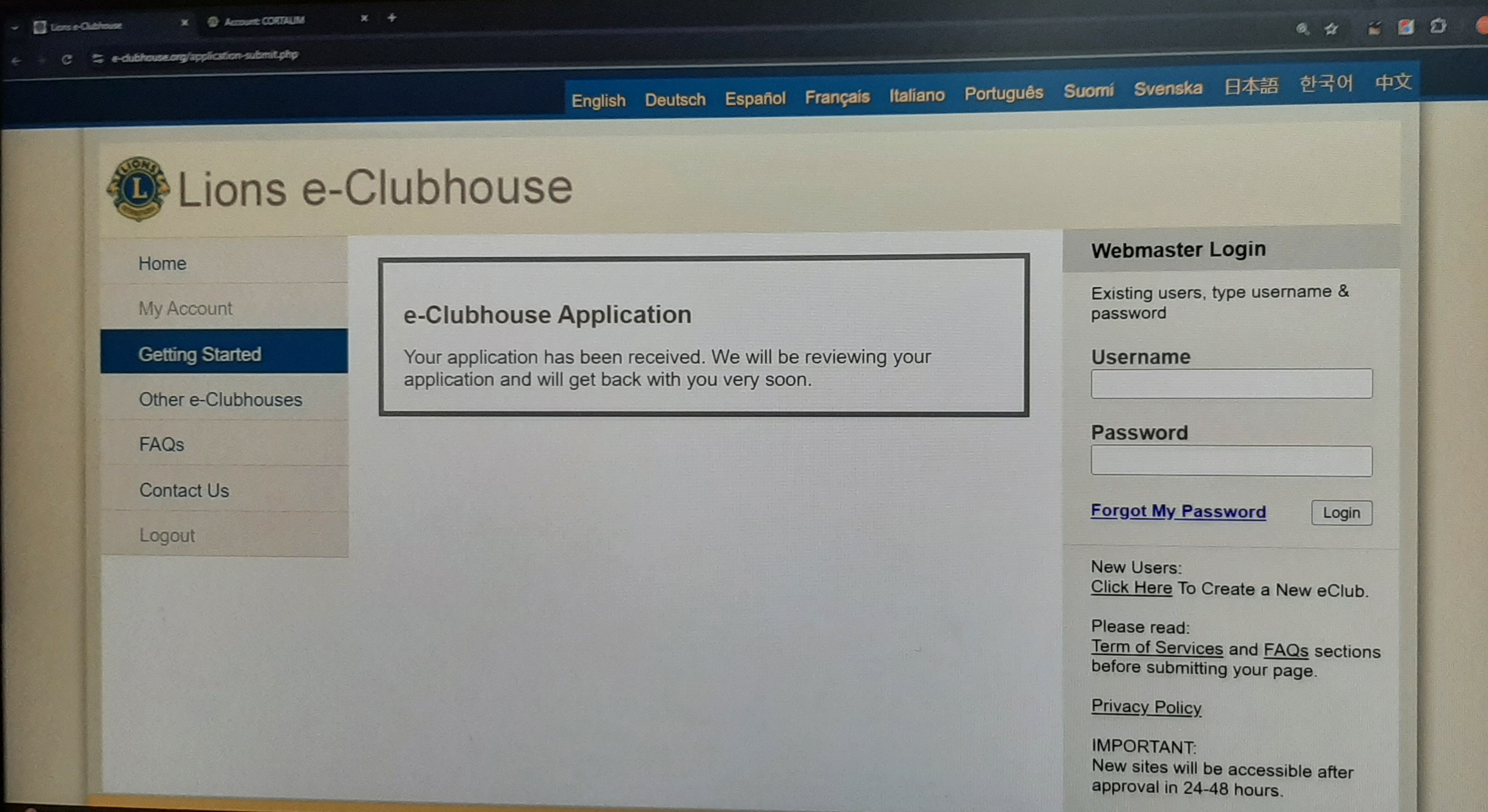 Create e-clubhouse website and updated Anjuna club website.