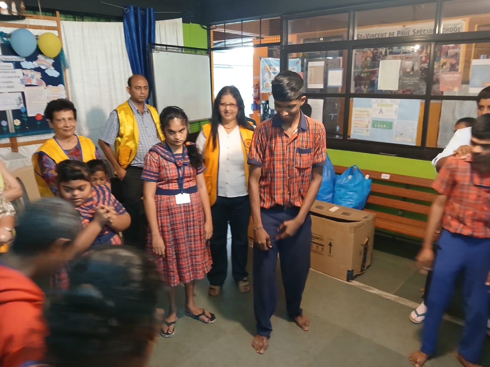 Visited school students with physical disability