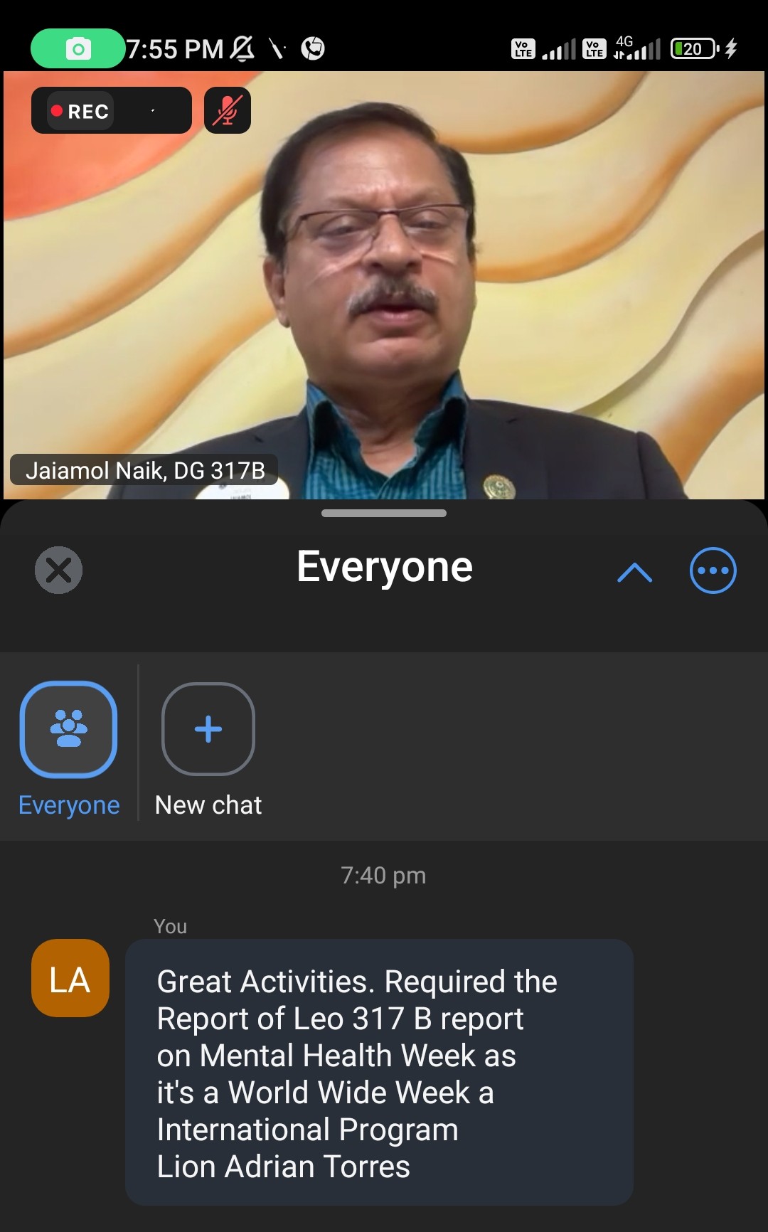 Attended First Leo District 317 B Cabinet Meeting