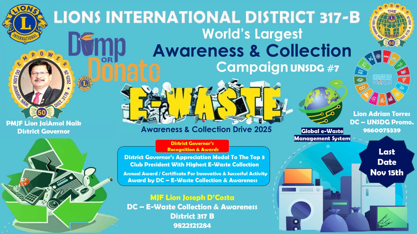 Brochure and Details of The Coordinators For E-Waste Campaign Under UNSDG Goal No 7 