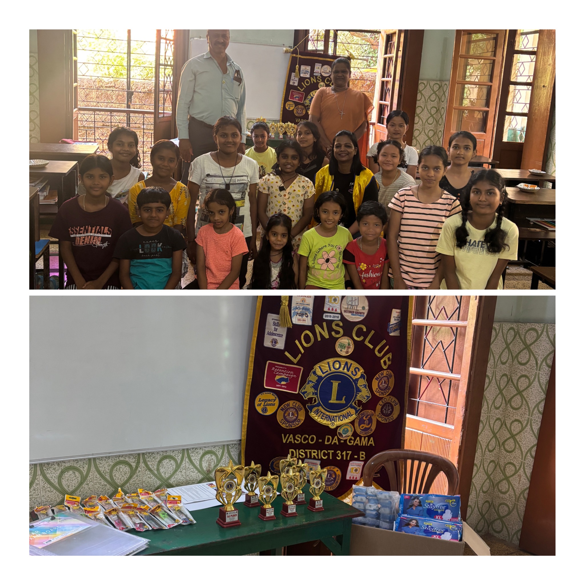 Distribution of Sanitary napkins/ pads and talk on hygiene 