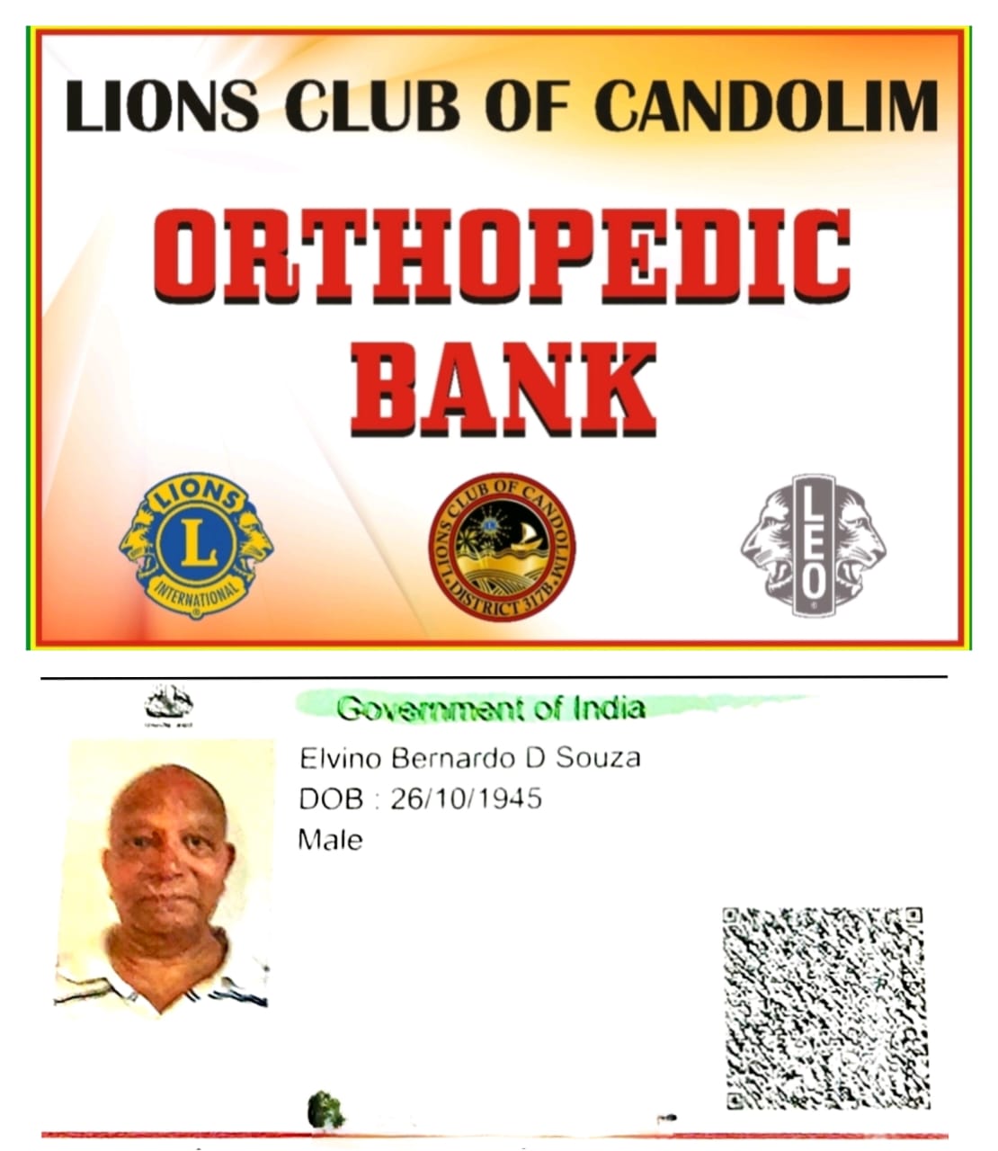 Orthopaedic Bank of Lions Club of Candolim.