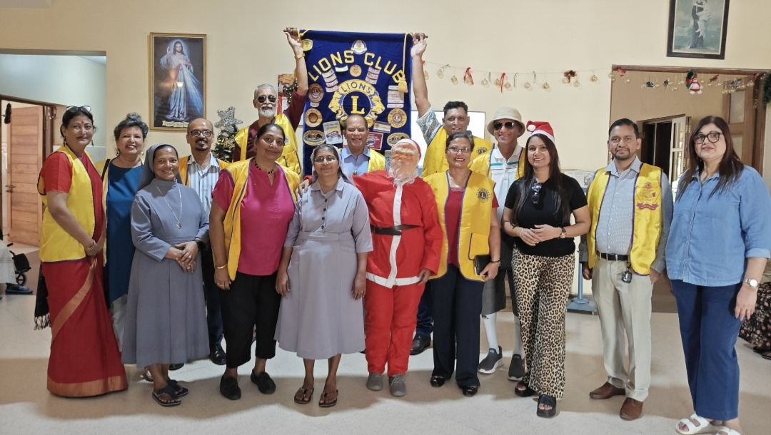 Lions club of Panjim celebrated Christmas with the inmates of St John of God, Home for the Aged