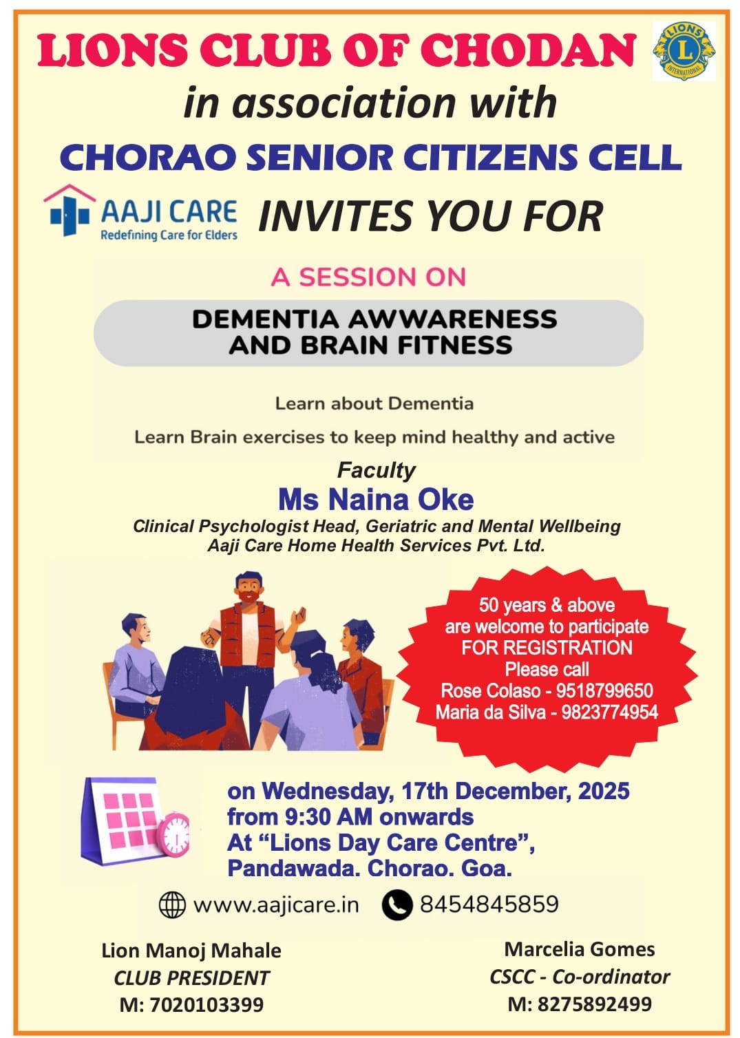 DIMENTIA AWARENESS AND BRAIN FITNESS