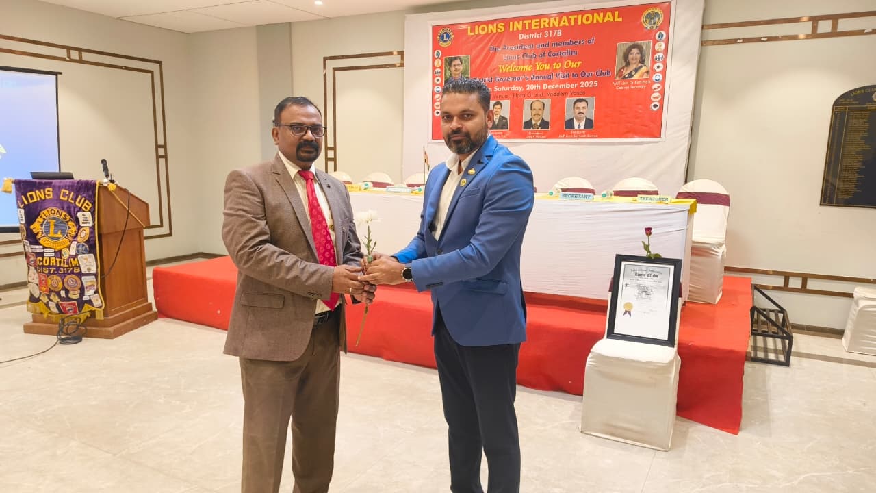 Attended DG Visit at Lions Club of Cortalim