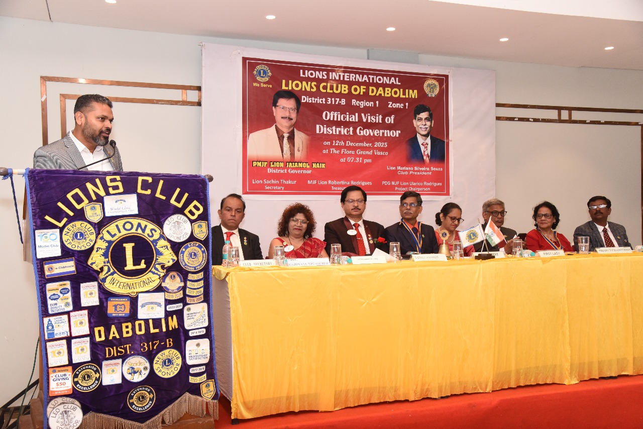 Attended DG Visit at Lions Club of Dabolim