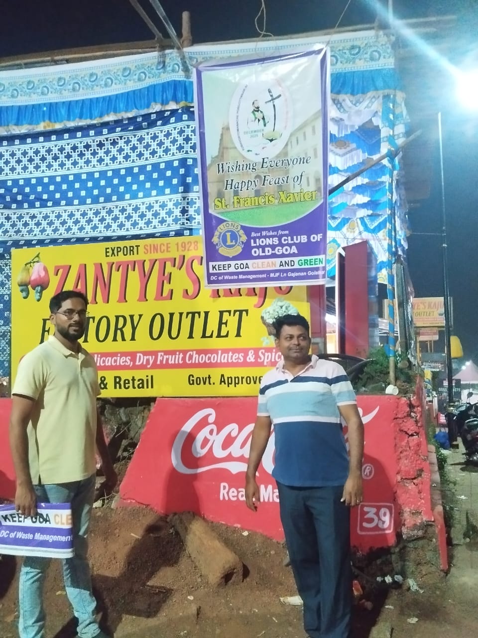 3rd Dec – Display of Banners on keeping Goa green and clean