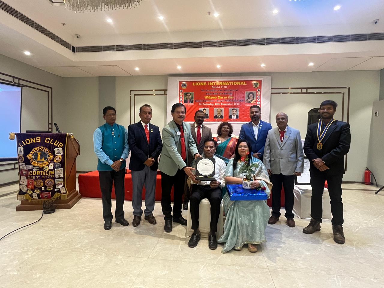 Participated in Club felicitation of prominant personality Dr Sanjay from GMC Blood Bank by Lions club of Cortalim 