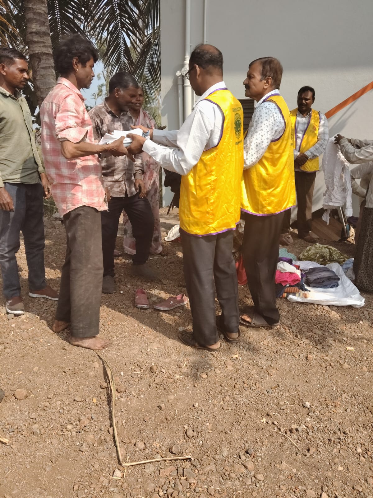 A program of donating old clothes to poor families.