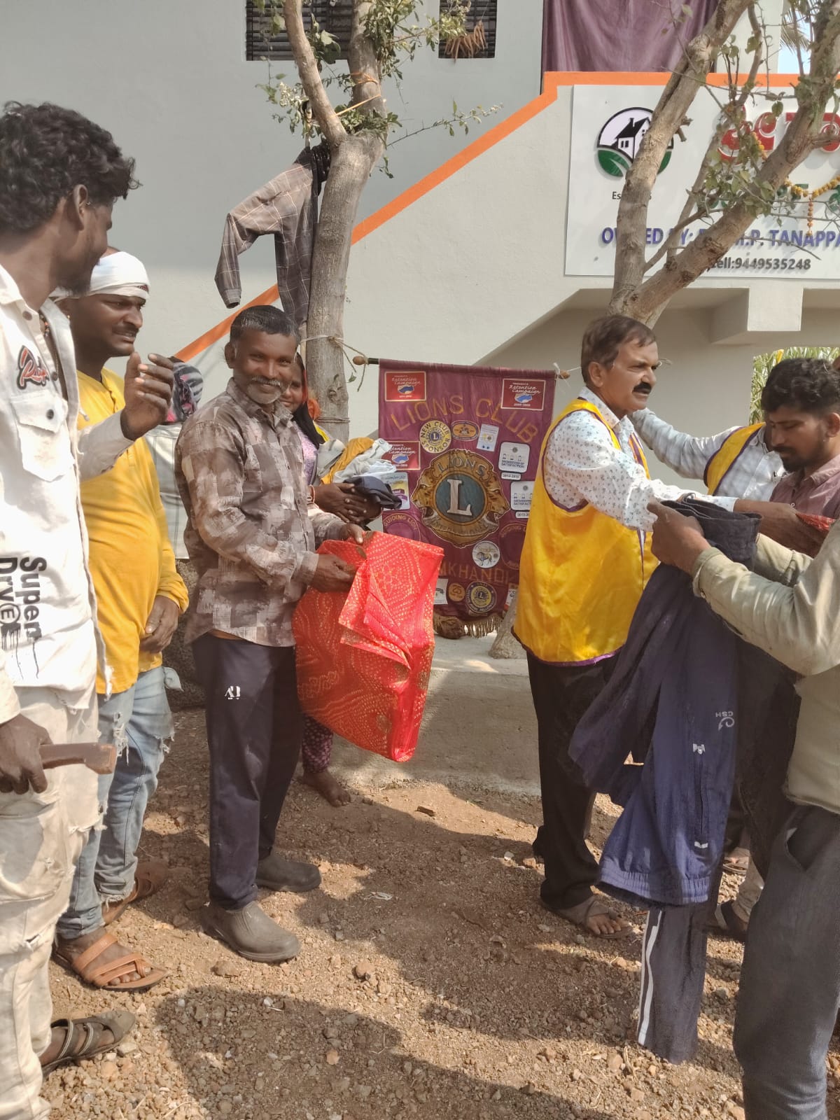 A program of donating old clothes to poor families.