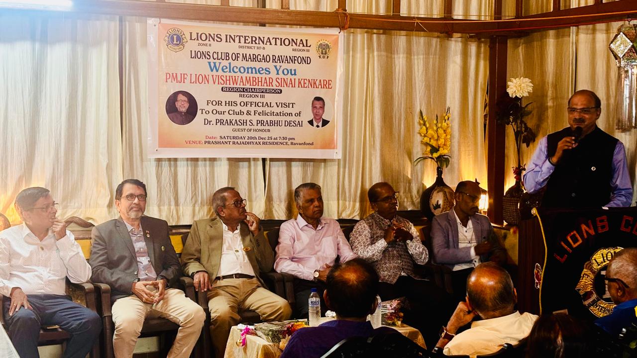 Region Chairperson’s visit to Lions Club of Margao Ravanfond