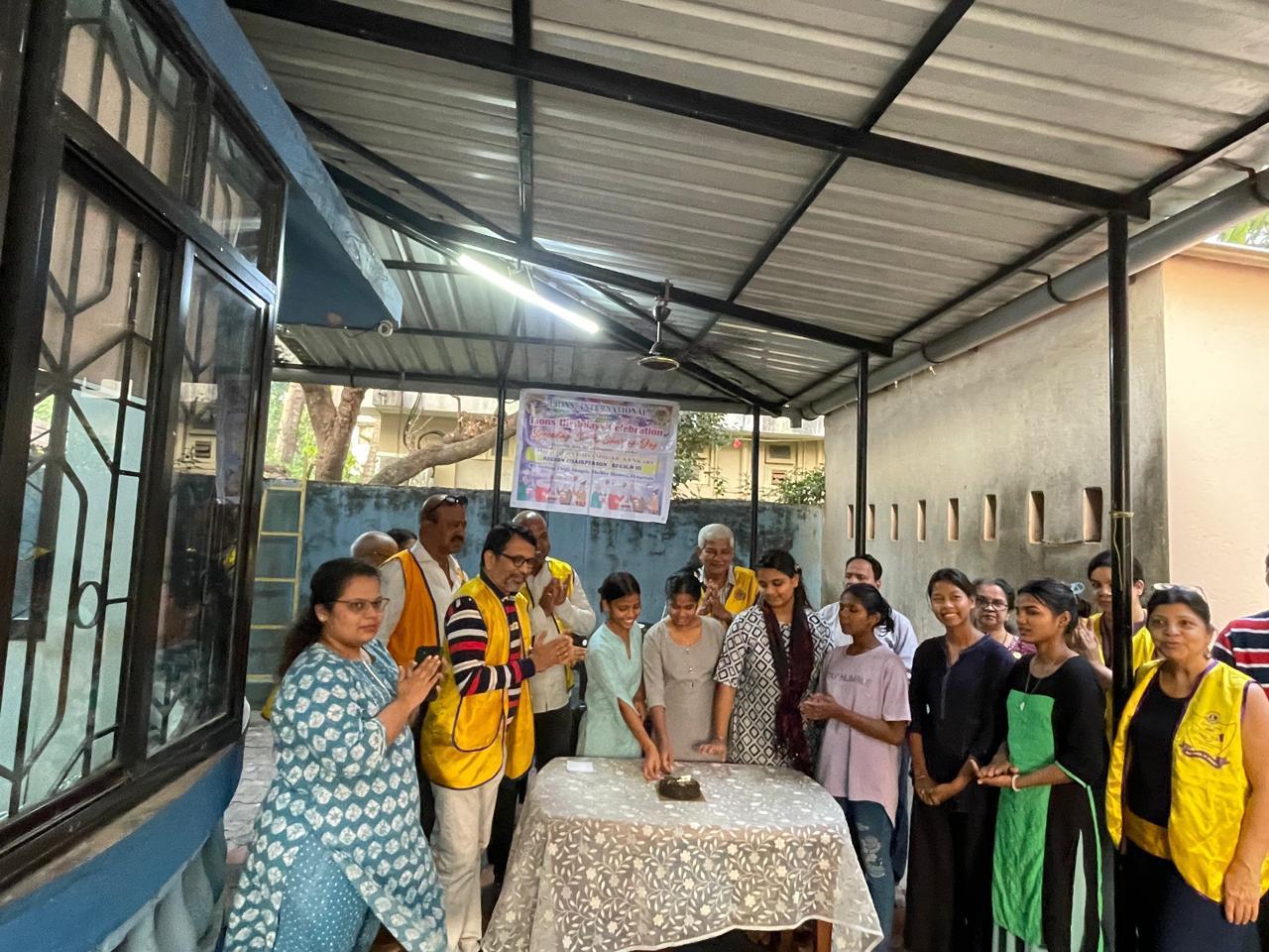 monthly activity of lions birthday celebrations at Matruchhaya, gogol