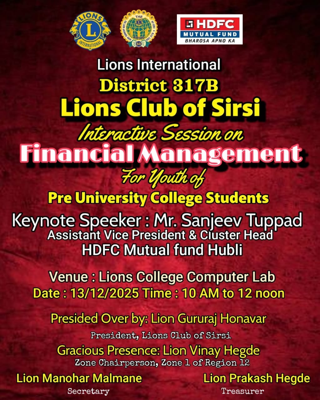 FINANCIAL MANAGEMENT- AWARENESS TRAINING PROGRAM 