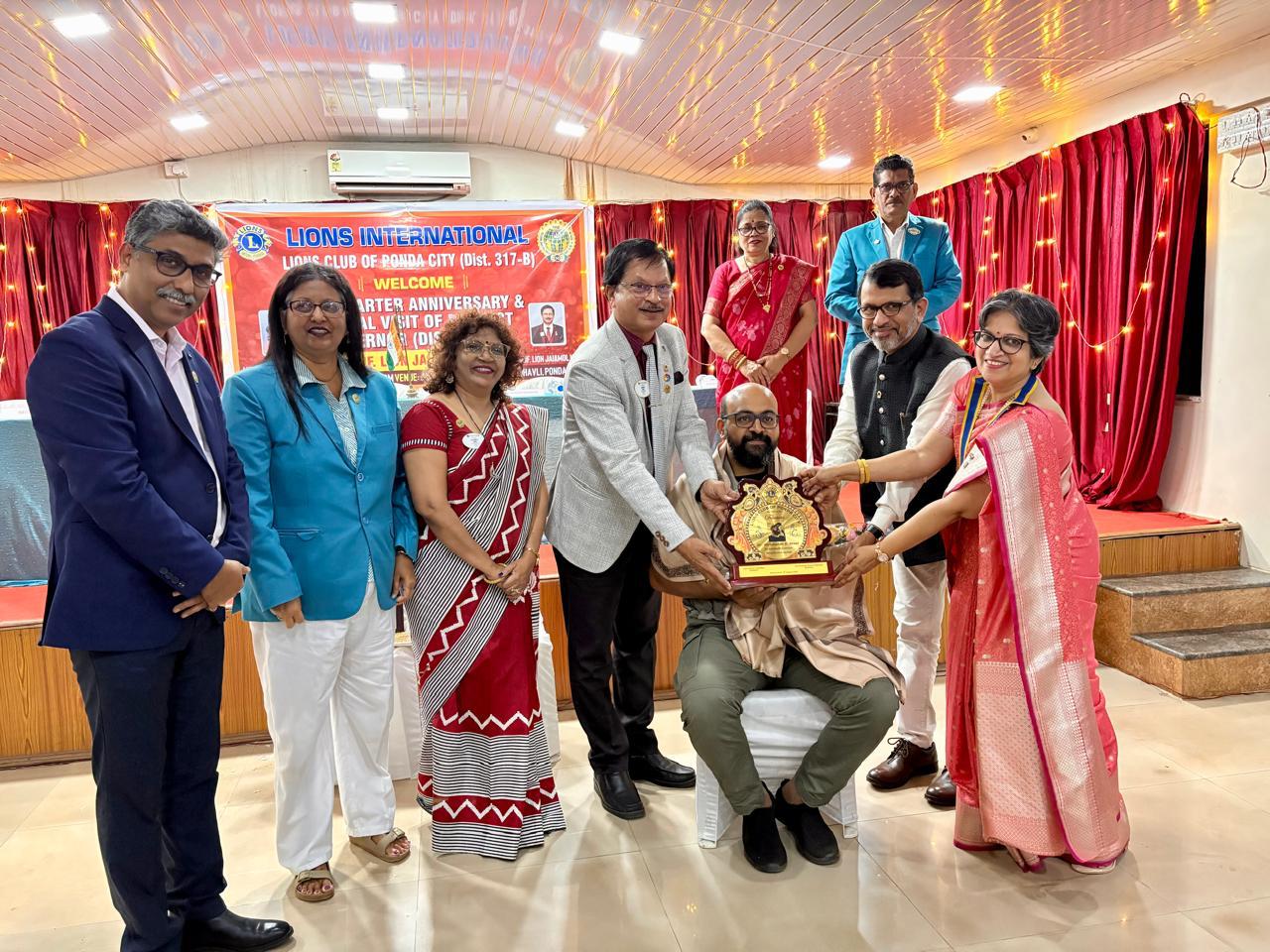 DG's official visit to the club to Lion's club of Ponda City
