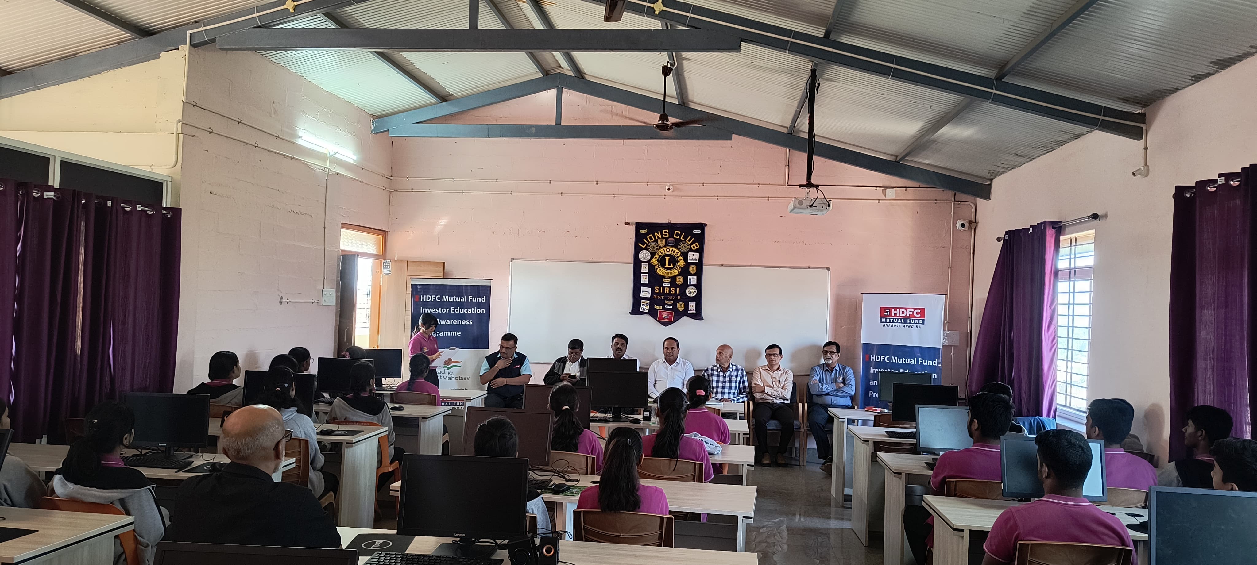 LIONS CLUB OF SIRSI –MF Investment Awareness Programme for PU Commerce Students