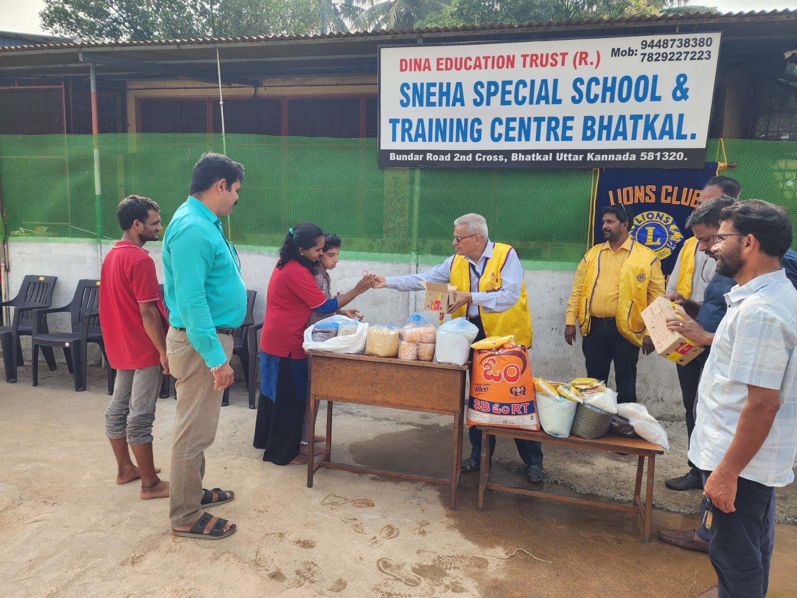PROVIDED FOOD GRAIN KIT TO SPECIAL SCHOOL CHILDREN.