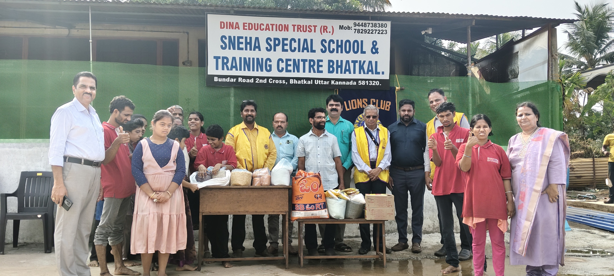 PROVIDED FOOD GRAIN KIT TO SPECIAL SCHOOL CHILDREN.