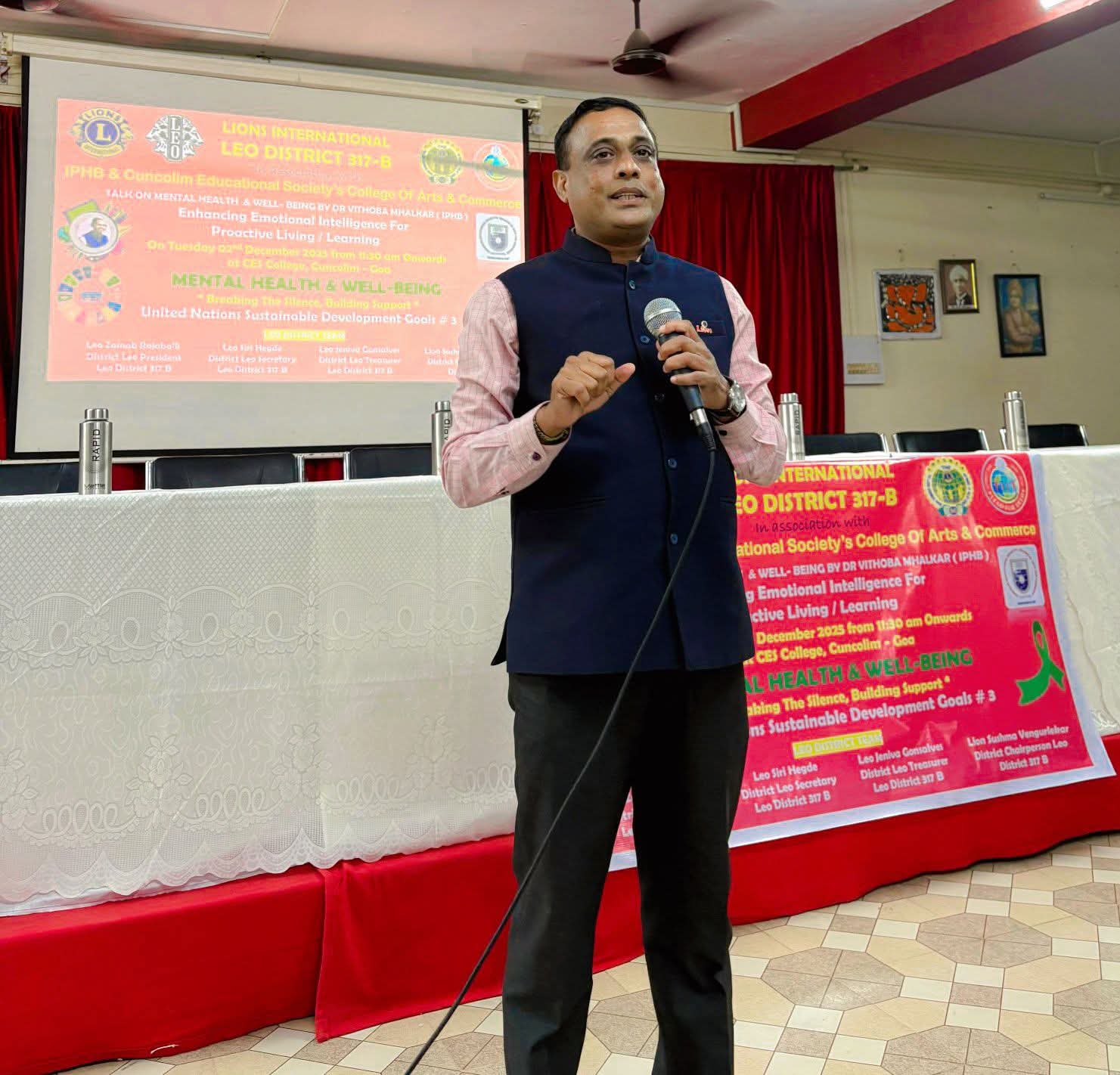 Leo District 317 B Organised A Seminar on Mental Health and Spoke on The Talk About Mental Health