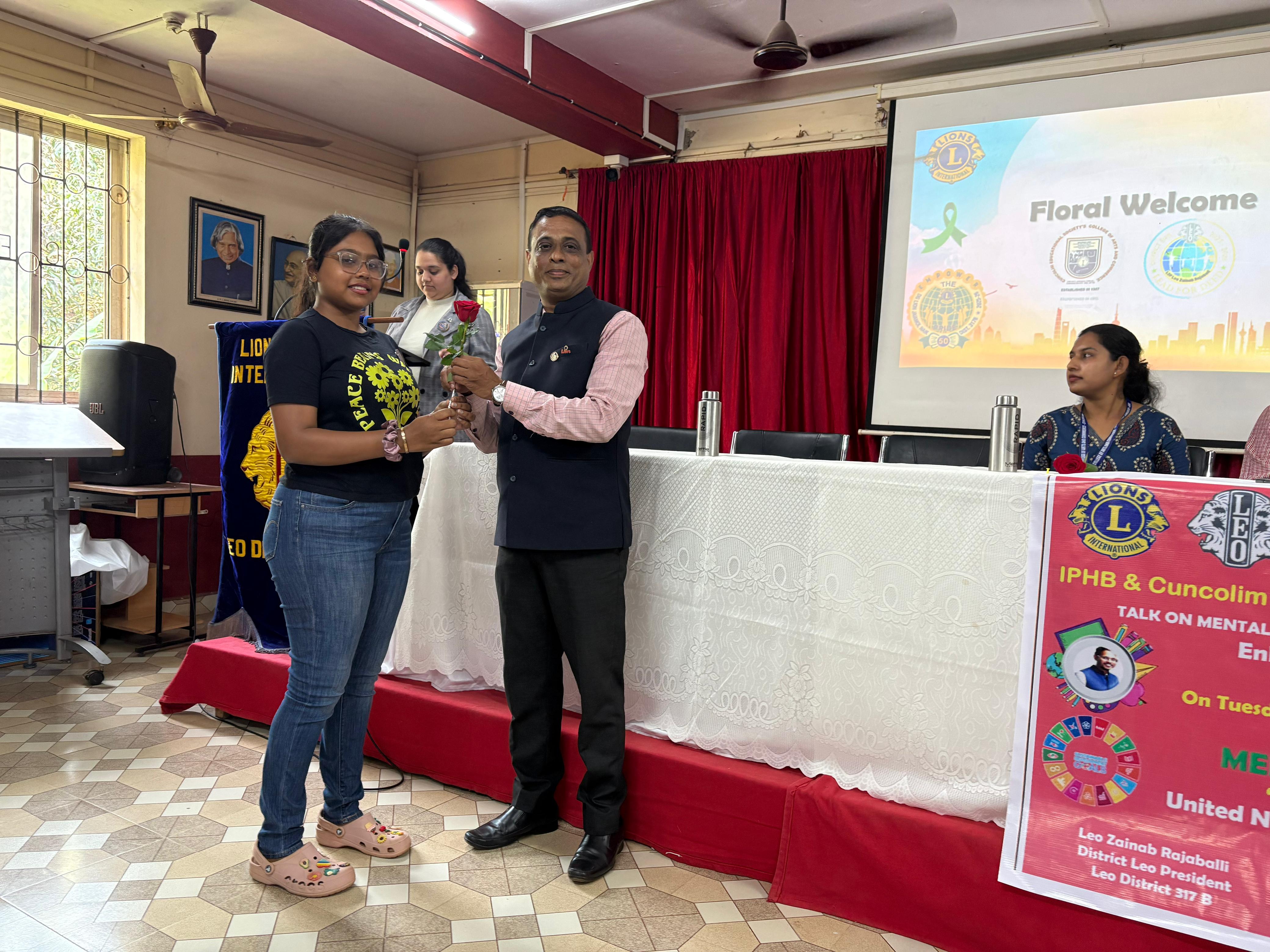 Leo District 317 B Organised A Seminar on Mental Health and Spoke on The Talk About Mental Health