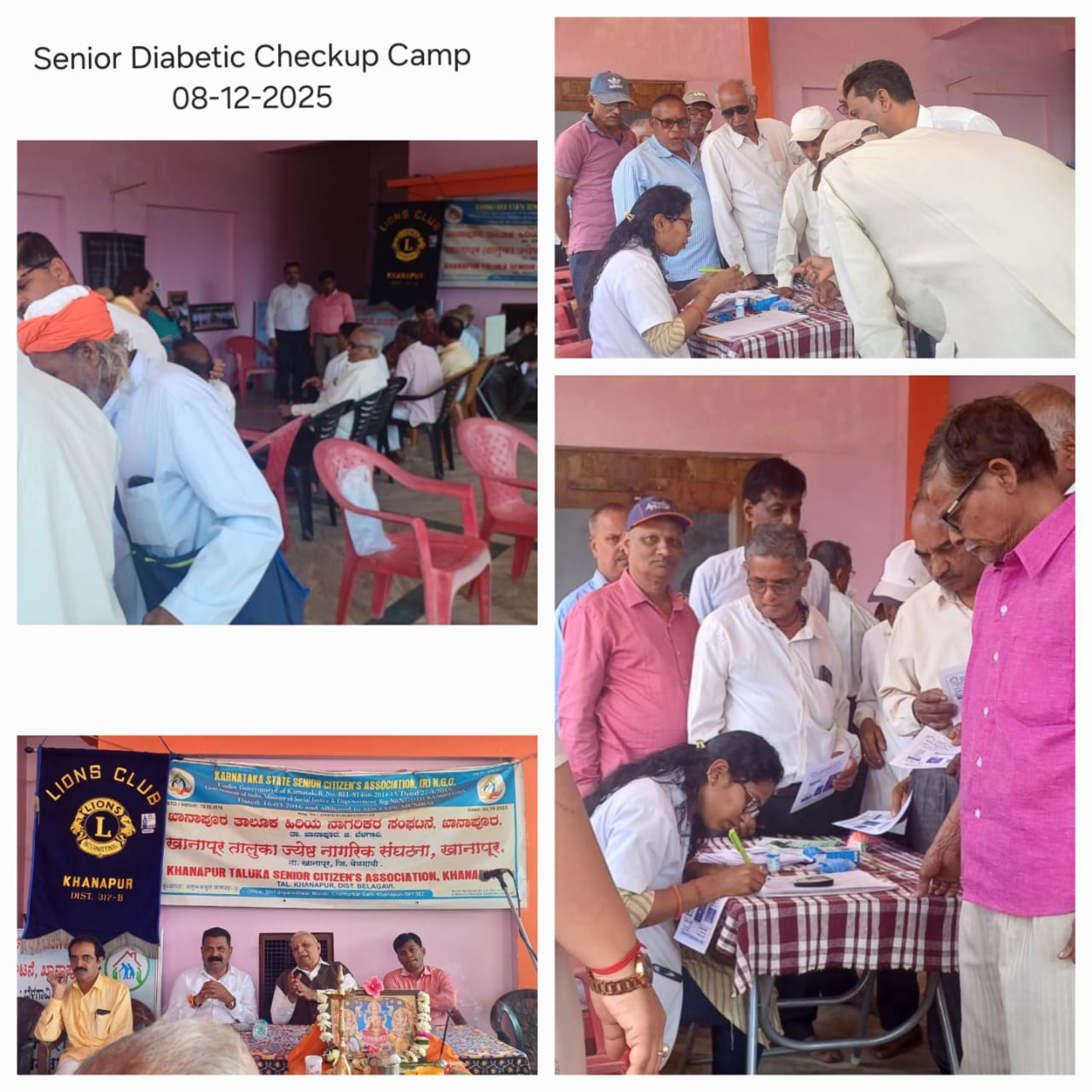 ‘Senior Diabetic checkup camp’ and BP checkup  camp 08-12-2025