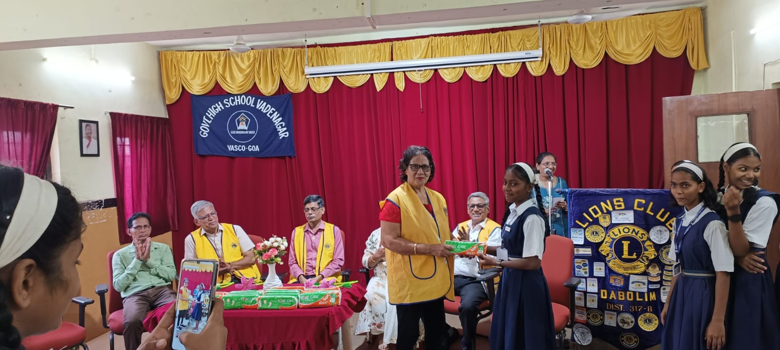 distributionof sanitary pads