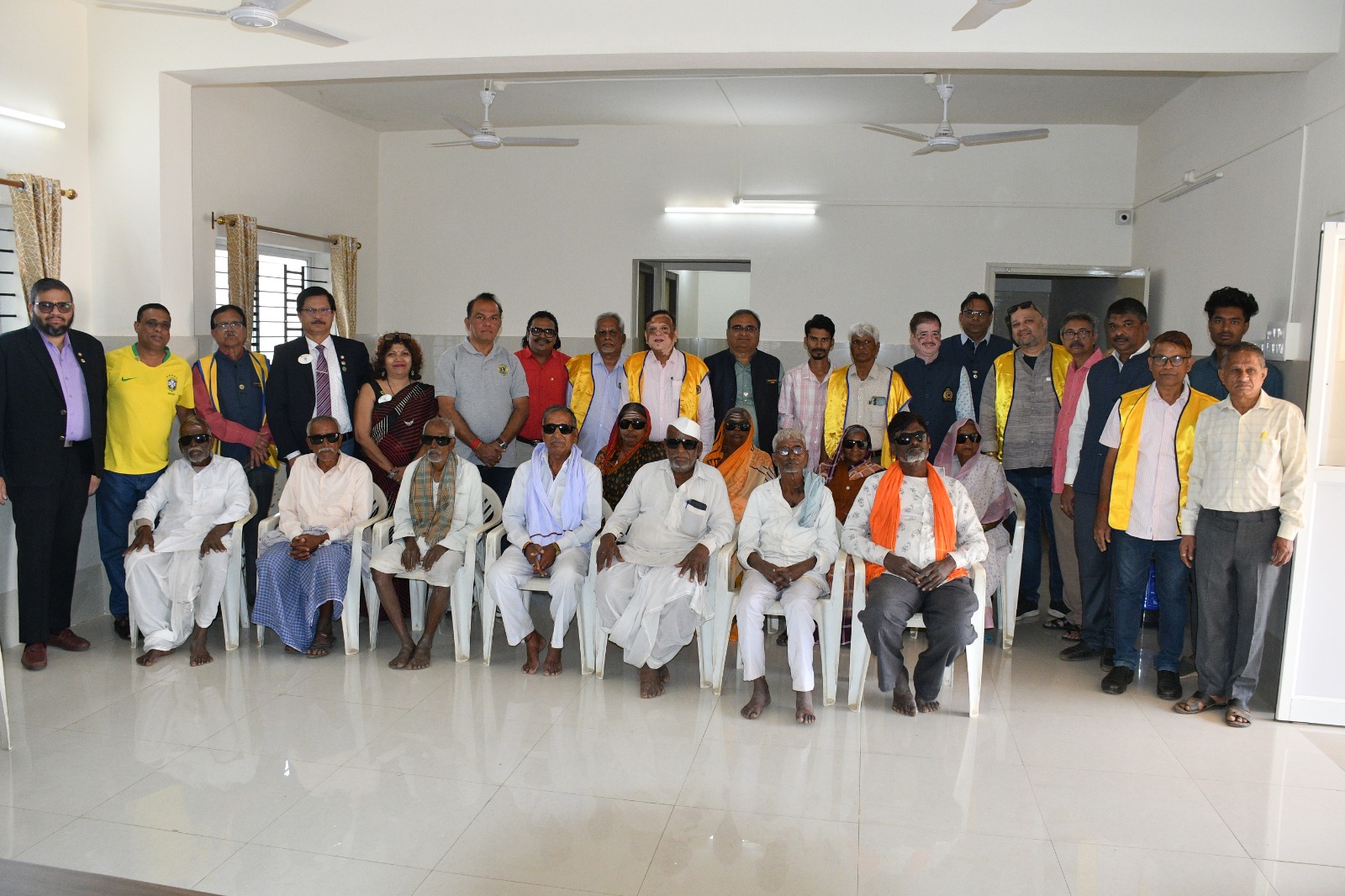 The Service Activity ofLions Club of Hubli at Lions Health Centre, Planting a Sapling with UNSDG No 7, With Health and Well Being of Cataract Operated Patients and Toilet Block at Government H School Hubli
