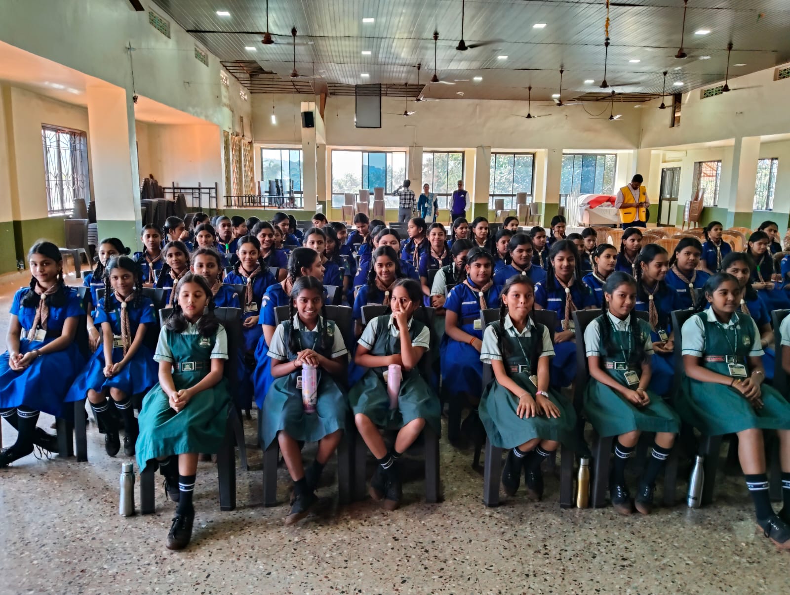TALK ON 'MENSTRUAL HYGIENE' & DISTRIBUTION OF SANITARY PADS TO GIRLCHILD STUDENTS.