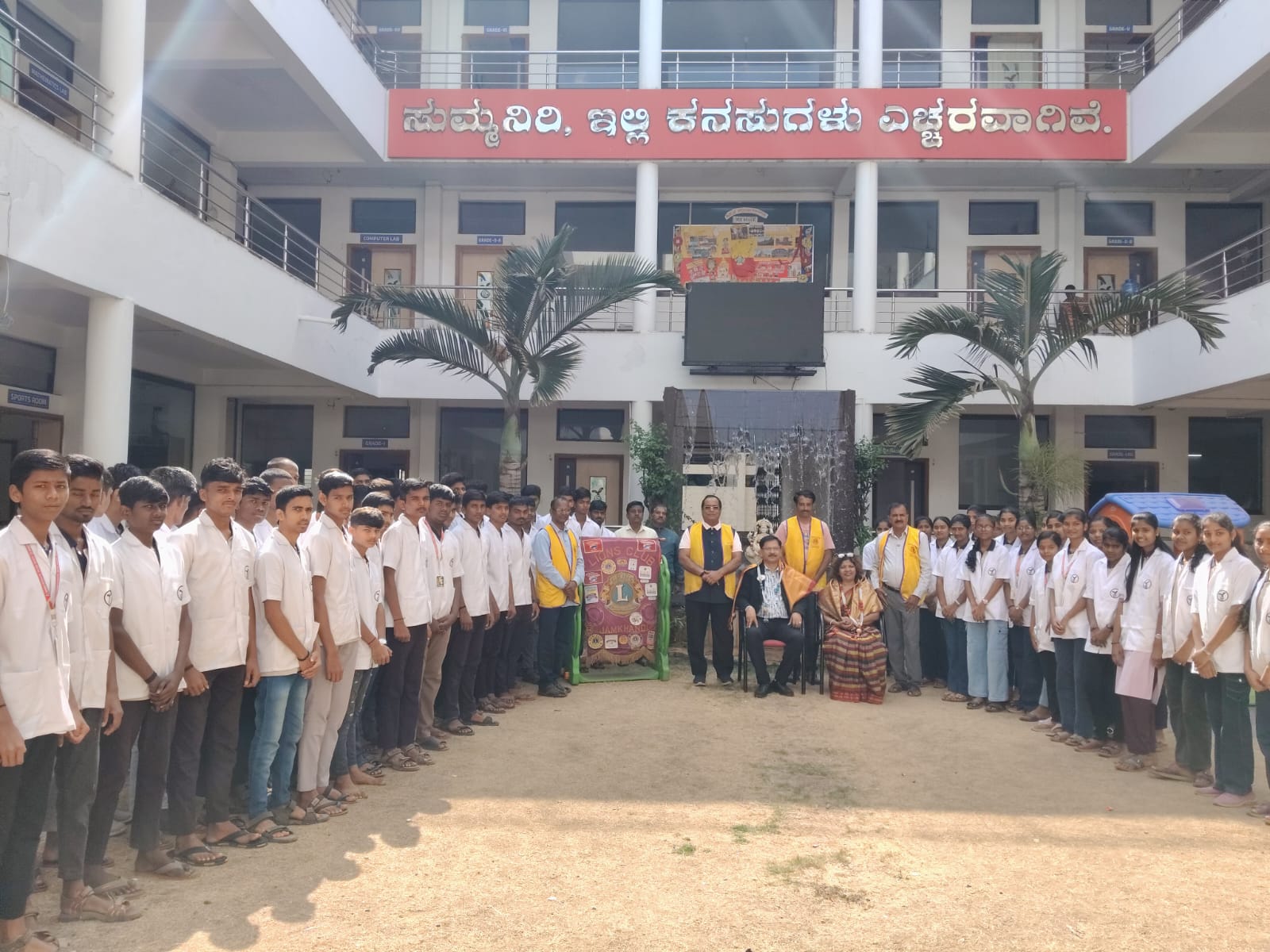 Lions Club service Activities in Konnur Collage, Yalletti