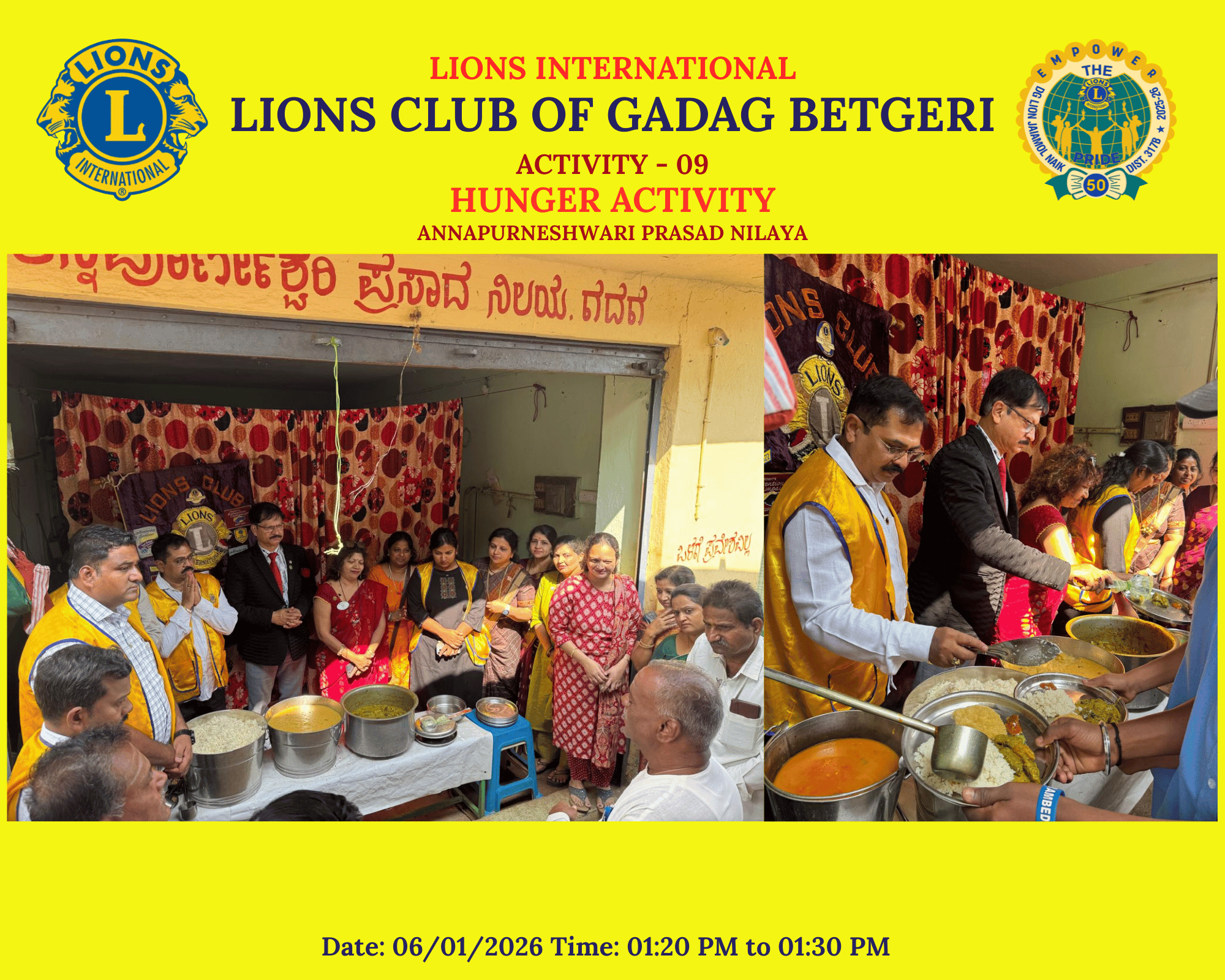 Hunger Relief at Annapurneshwari Prasad Nilaya