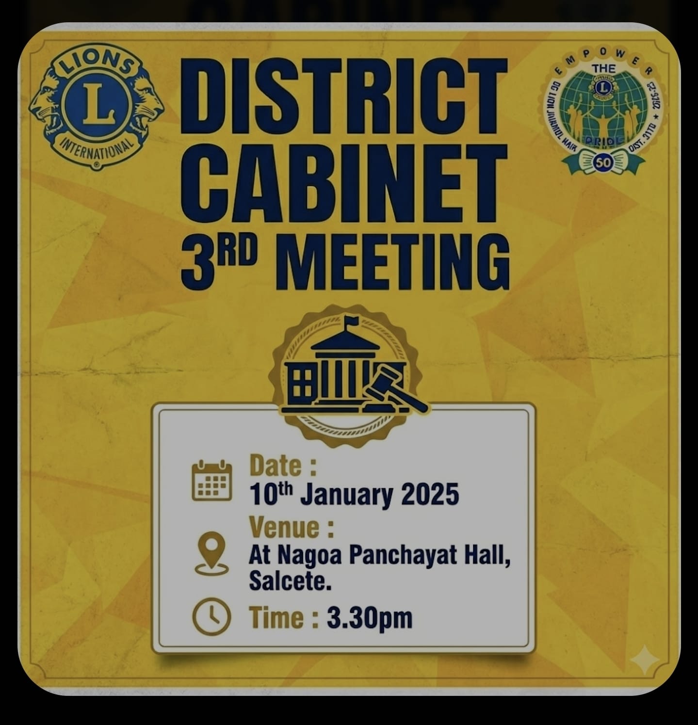 3rd district cabinet meeting and 2026 NEW YEAR CELEBRATION- RETRO NIGHT
