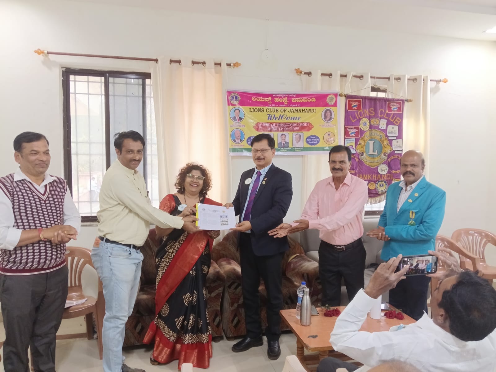 Title Board of Directors meeting(BOD) for the month of Jan-26 with District governor and district secretary.