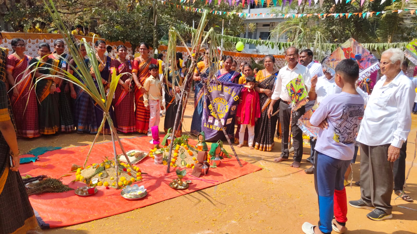 Celebration of Sankranthi festival in lions campus