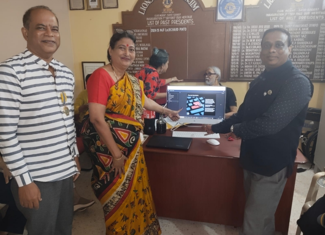 Members of Lions Club of Panjim completed 3 LLC courses and reported the same on the Portal