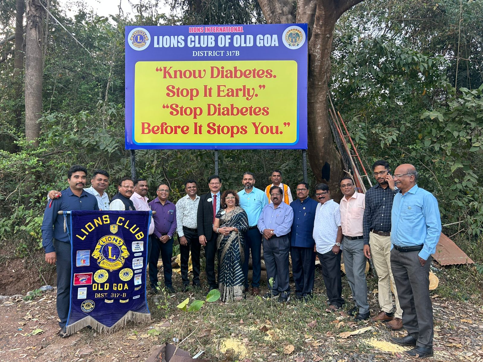 Inauguration of the Hoarding at the Karmali Railway station showcasing Diabetic awareness