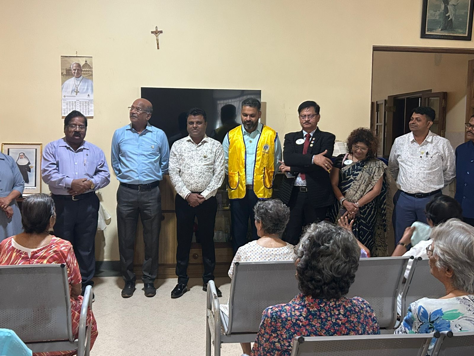 Visiting the Old age home with DG and Club Members during the Charter nite on 13th Jan 2026