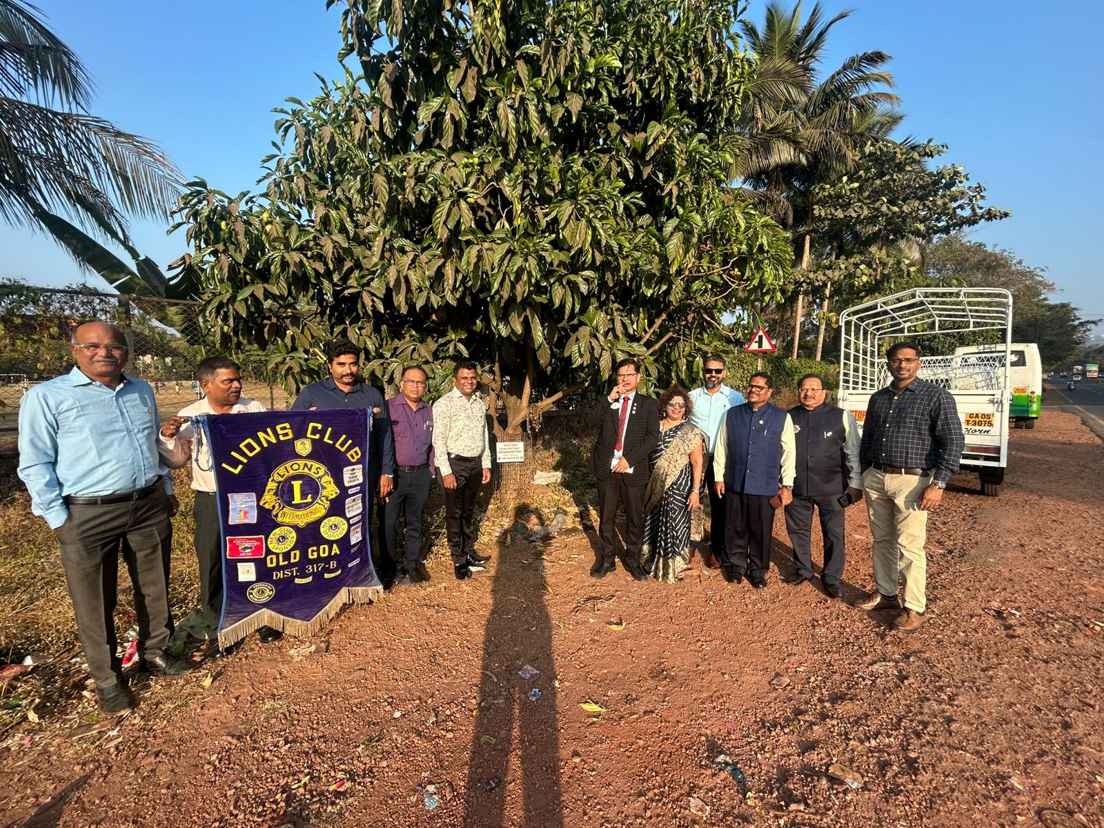 Maintaining and taking care of the Plants on the Old Goa-Ponda route