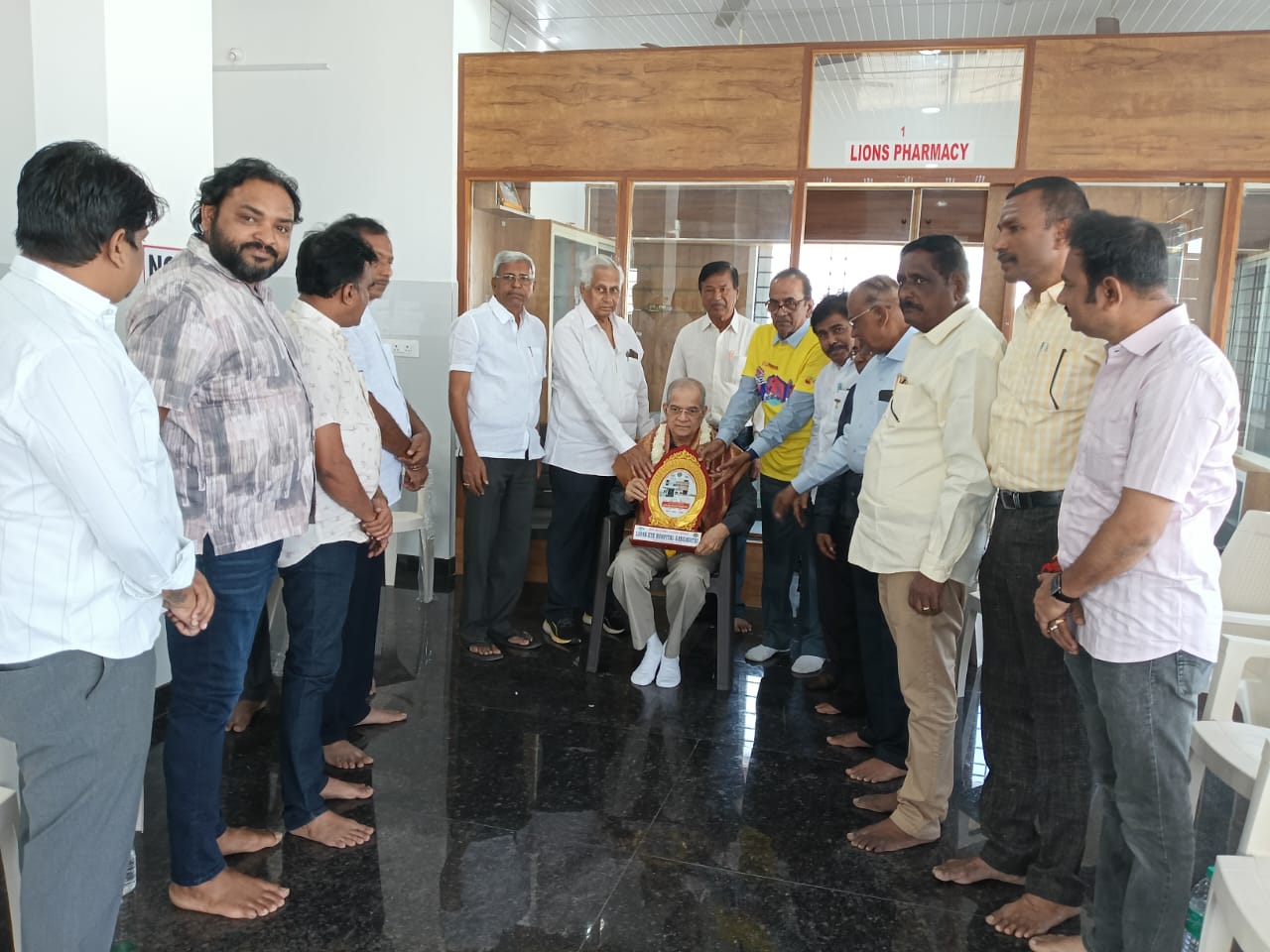 Pmjf.Ln.Dr.Chandrasekhar shetty visit to lions eye hospital