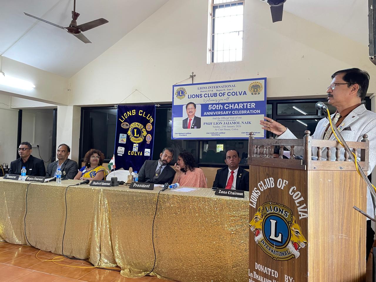 Attended other region’s DG visit on 25th Sunday , ie of Lions ‘s club of Colva and Lions club of Margao Ravanfond